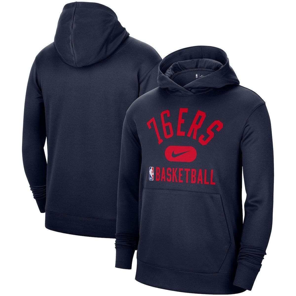 nike men's philadelphia 76ers pullover hoodie