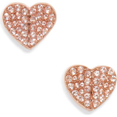 Kate Spade New York Heart To Heart Mini Pave Stud Earrings