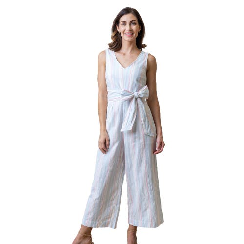 HOPE & HENRY HOPE & HENRY WOMENS' TIE-WAIST WIDE LEG JUMPSUIT 