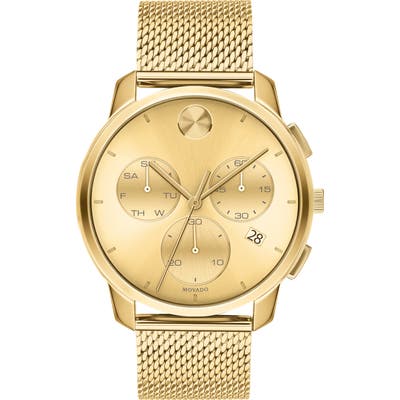 Movado Bold Chronograph Mesh Strap Watch, 42Mm