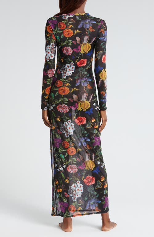 Shop Kilo Brava Floral Print Long Sleeve Maxi Dress In Botanical Garden