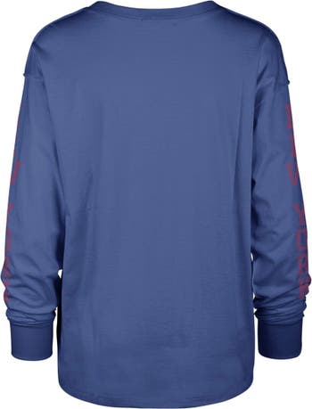 Women's '47 Royal Los Angeles Rams Tom Cat Long Sleeve T-Shirt Size: Medium
