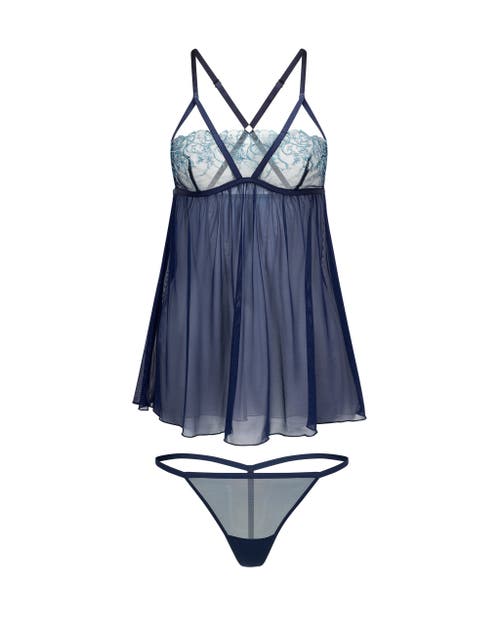 ADORE ME ADORE ME ANNELIESE UNLINED BABYDOLL & G-STRING SET LINGERIE