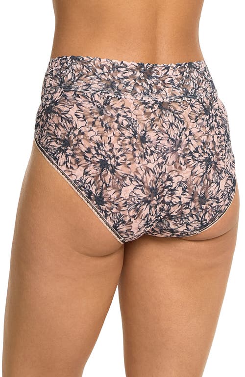 Hanky Panky Printed Signature Lace French Brief In Outline Neutral