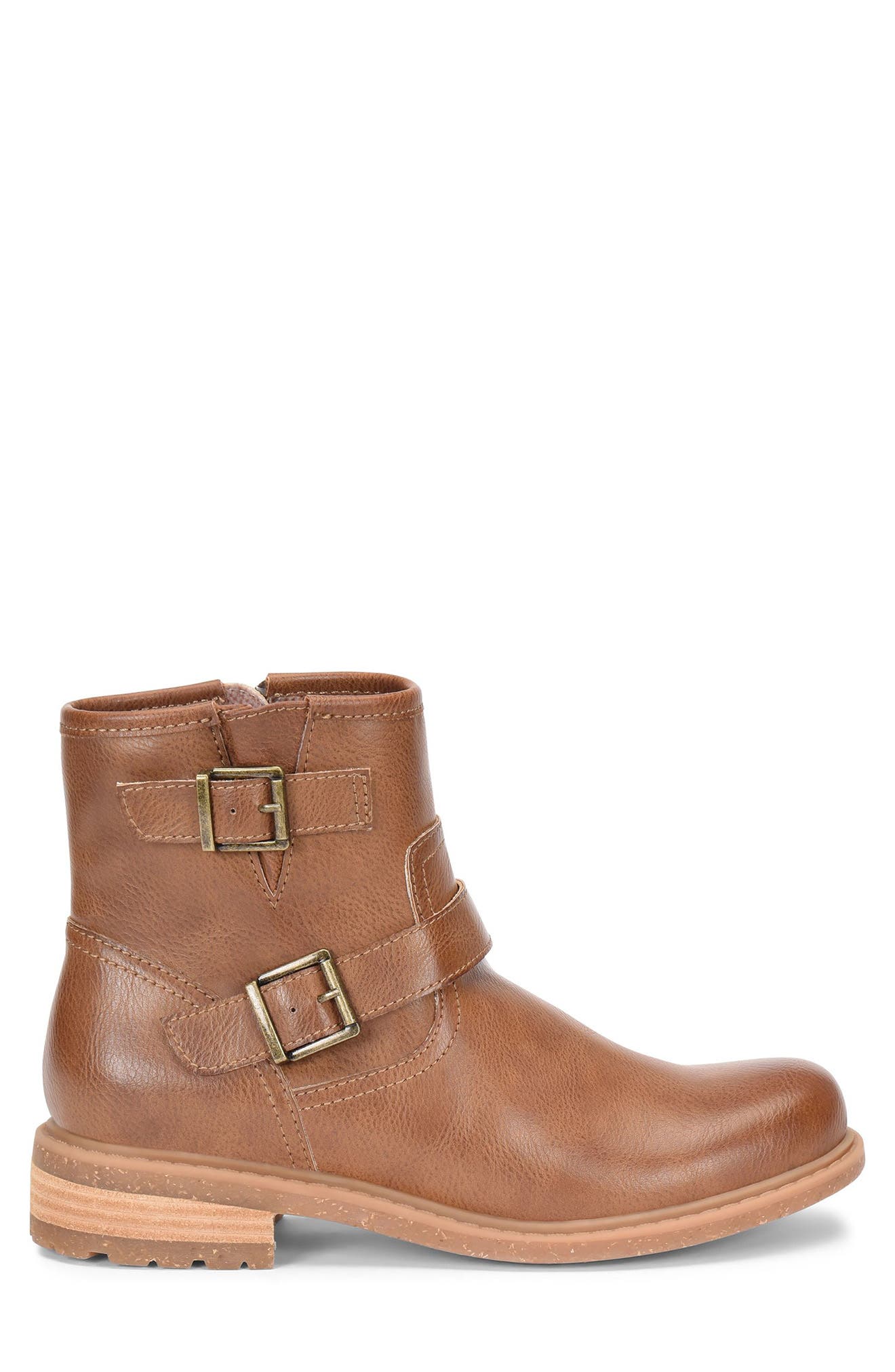 brown leather ankle boots with heel