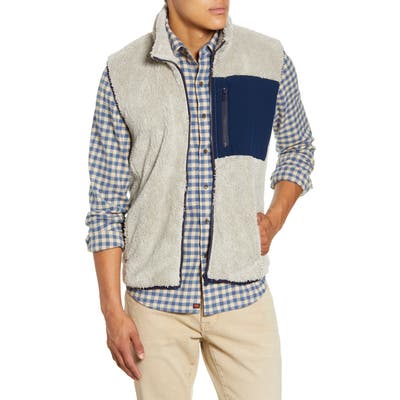 The Normal Brand Henry Regular Fit Fleece Vest, White