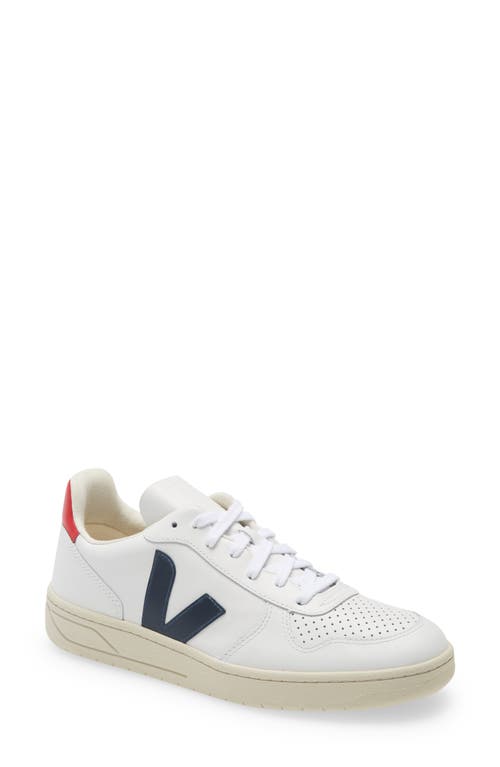 Veja V-10 Low Top Sneaker in Extra White/nautico