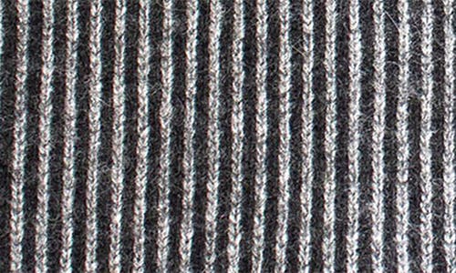 Shop Portolano Stripe Knit Scarf In Black/heather Grey