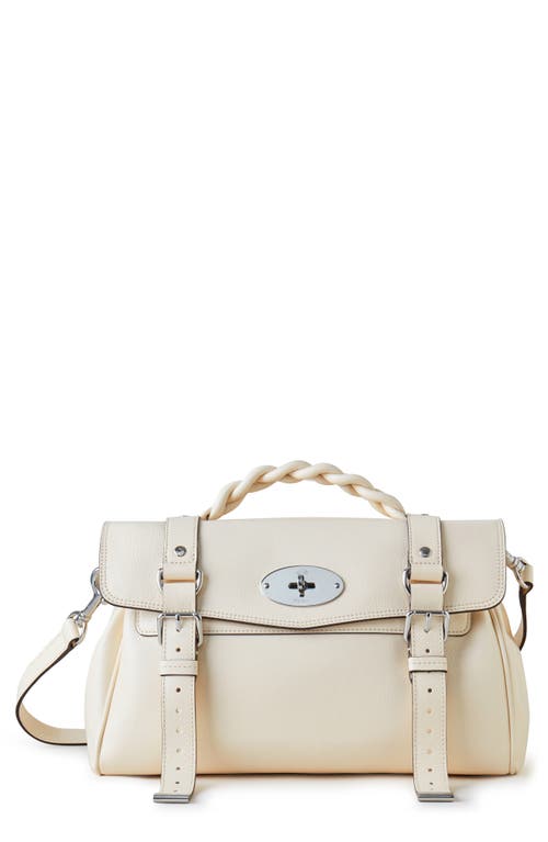 Mulberry Alexa Leather Satchel in Eggshell