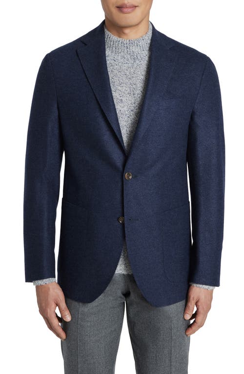 Darwin Soft Constructed Cashmere Knit Sport Coat in Navy