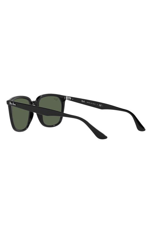 Shop Ray Ban Ray-ban 55mm Round Sunglasses In Black/dark Green