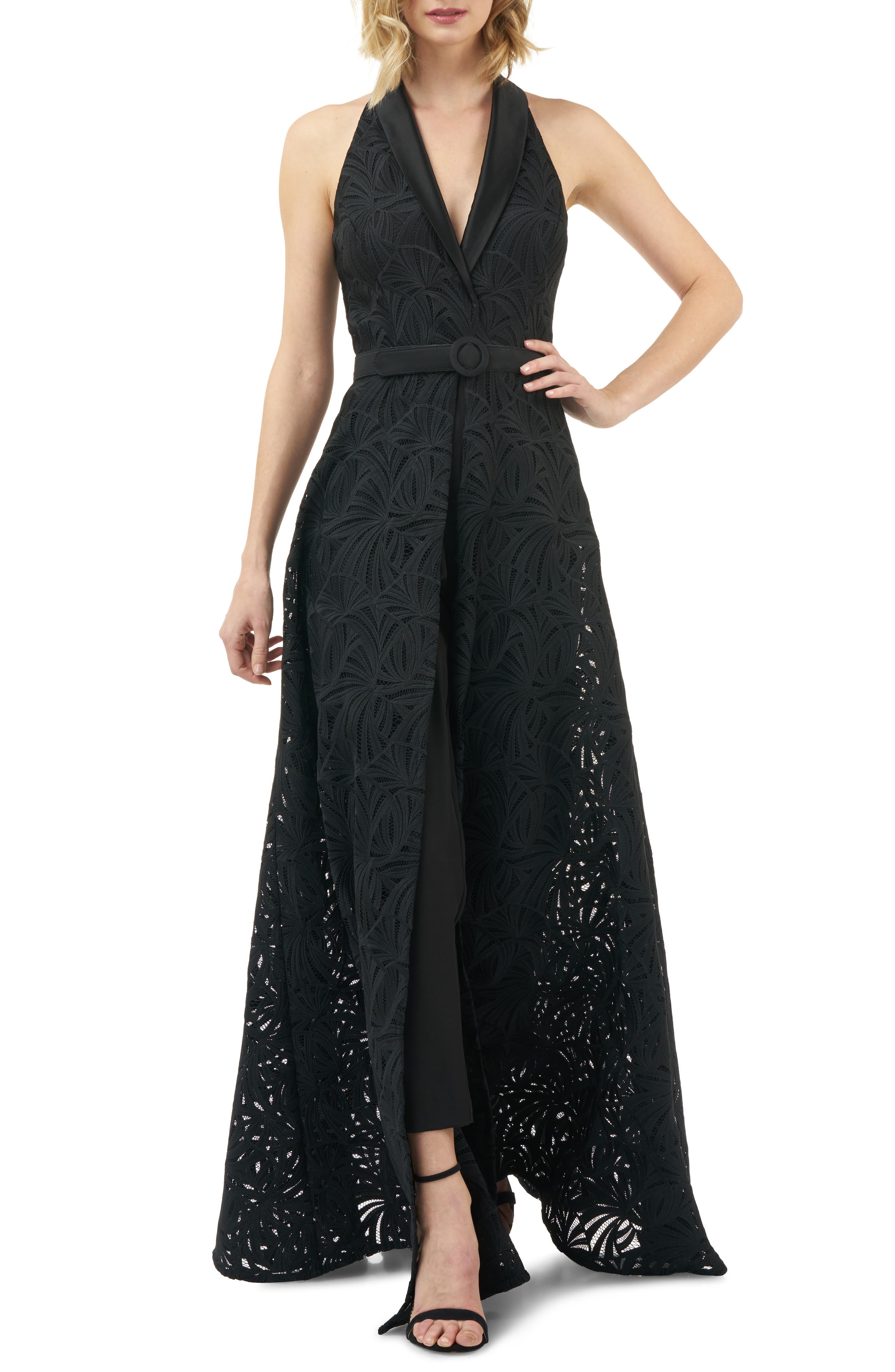 kay unger jumpsuit gown