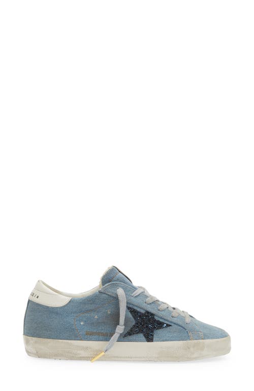 Golden Goose Super-star Low Top Sneaker In Denim/navy