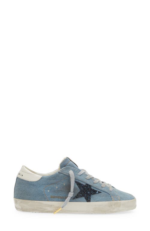 Shop Golden Goose Super-star Low Top Sneaker In Denim/navy