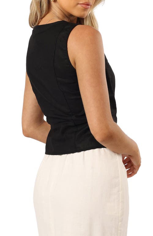 Petal And Pup Petal & Pup Daniella Cotton & Linen Vest In Black