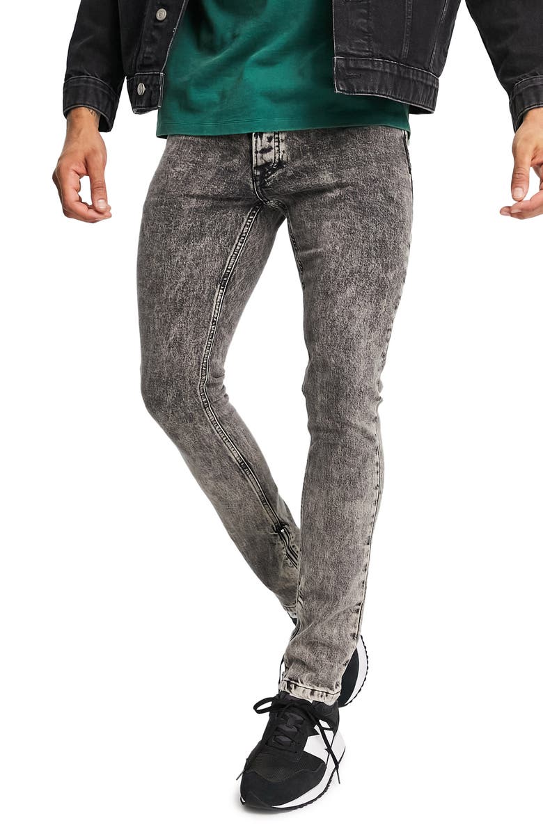 Topman Acid Wash Stacked Skinny Jeans | Nordstrom