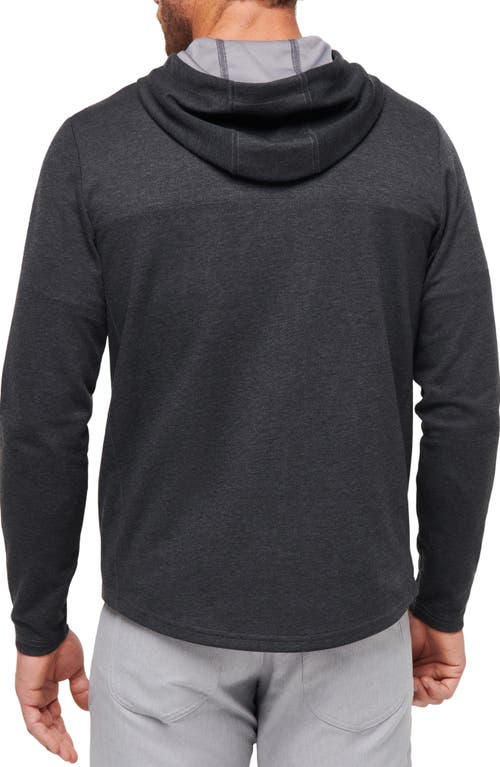 Travismathew Upgraded Tech Hoodie In Heather Black