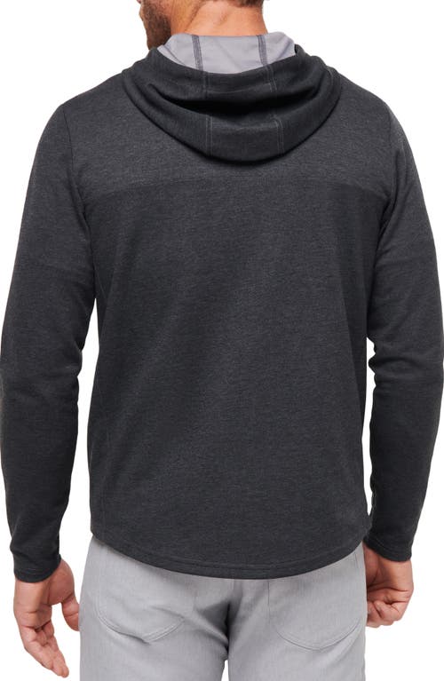 Shop Travismathew Upgraded Tech Hoodie In Heather Black