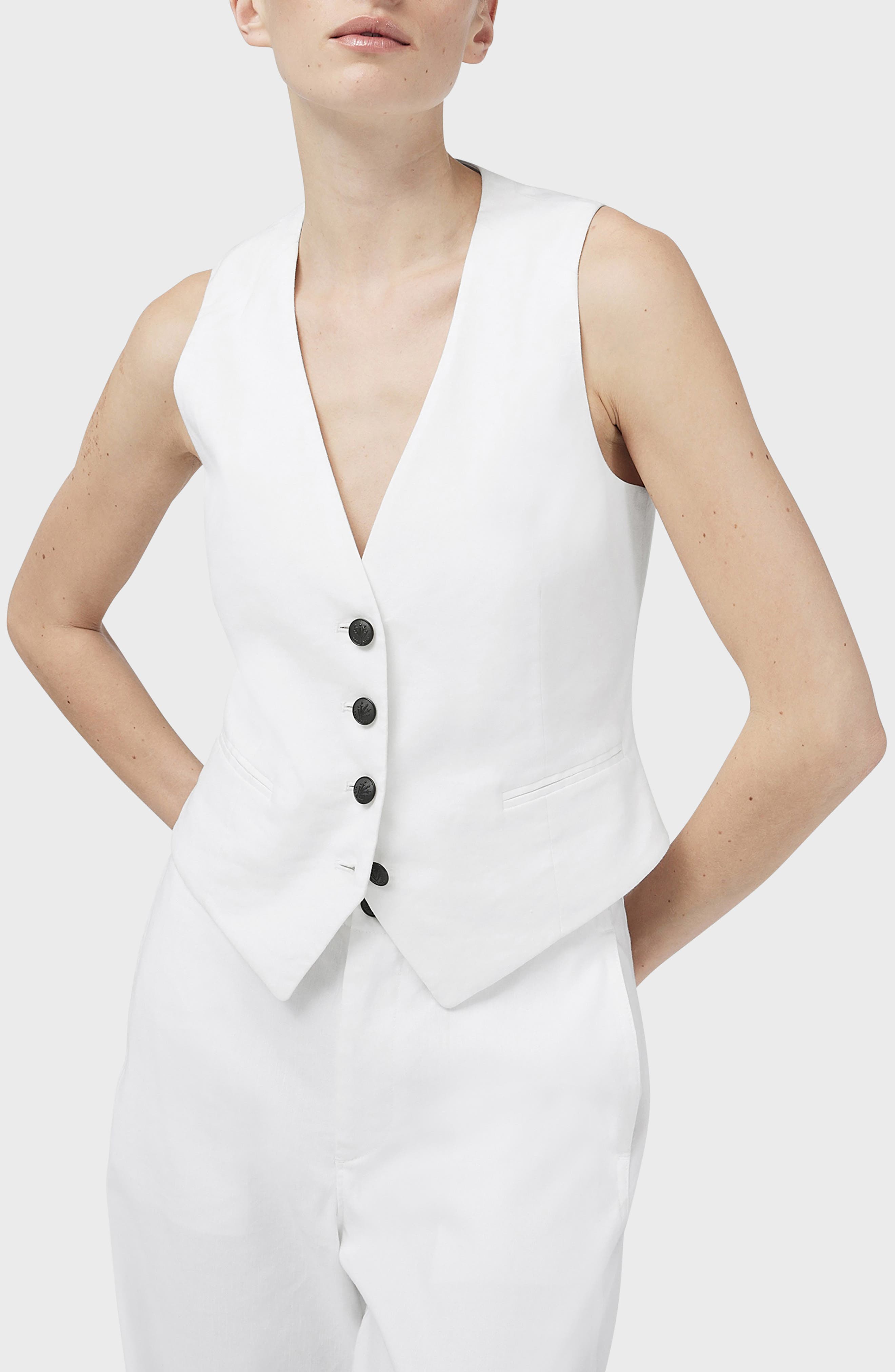 rag & bone Priya Linen Blend Vest | Nordstrom