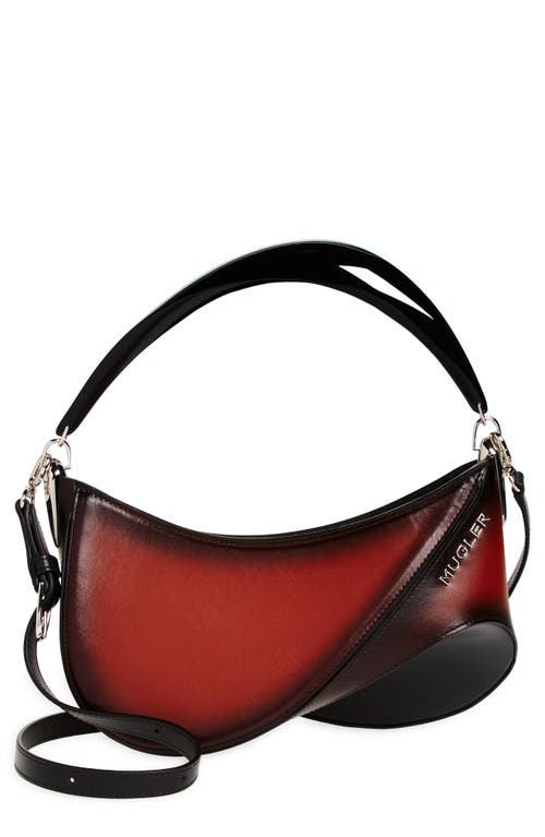 MUGLER Spinal Curve 01 Gradient Leather Top Handle Bag in Cognac at Nordstrom