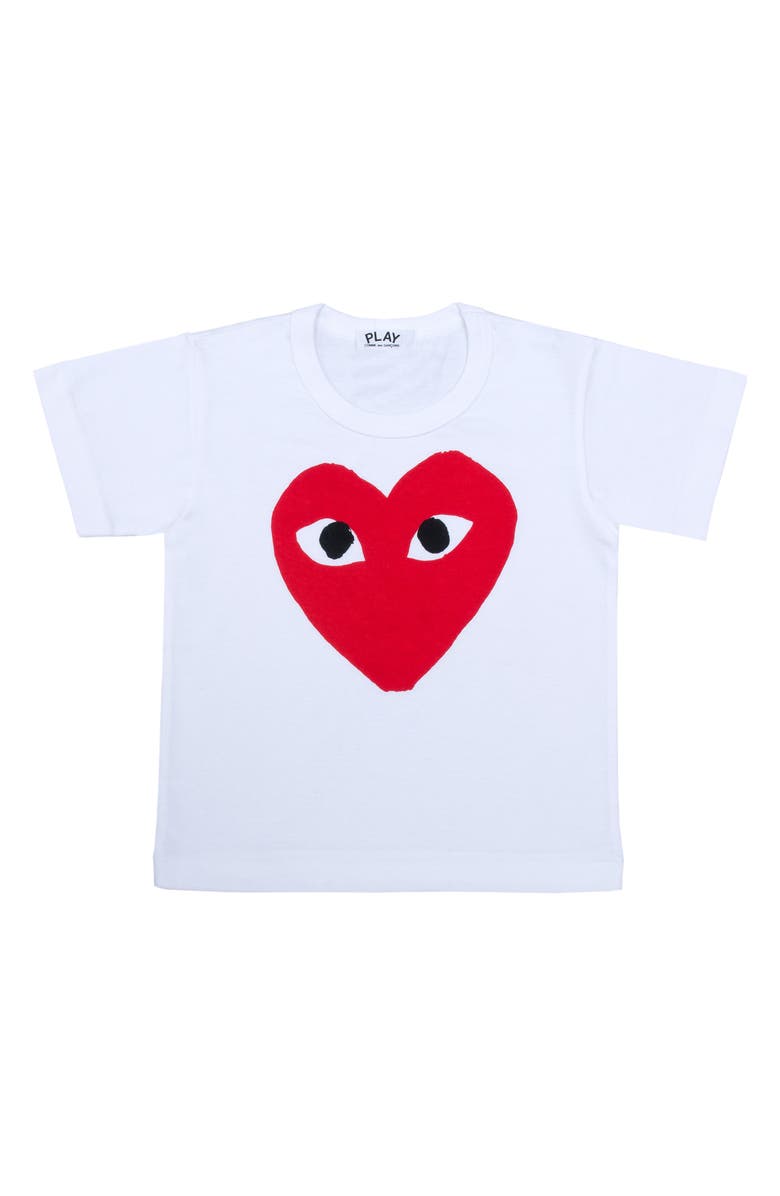 Comme des Garçons PLAY Heart Face Graphic T-Shirt (Toddler & Little Kid ...