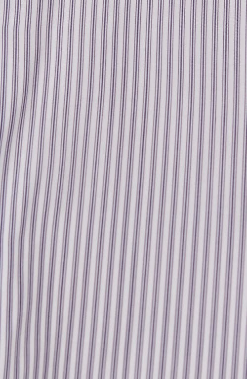 Shop Jack Victor Greene Midnight Stripe Cotton Dress Shirt In Navy/white