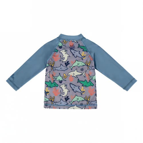 Uv Skinz Full Zip Rashguard In Reef Sharks