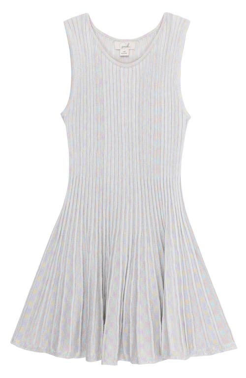 Peek Aren'T You Curious Kids' Ombré Fit & Flare Sweater Dress in Silver at Nordstrom, Size 2T