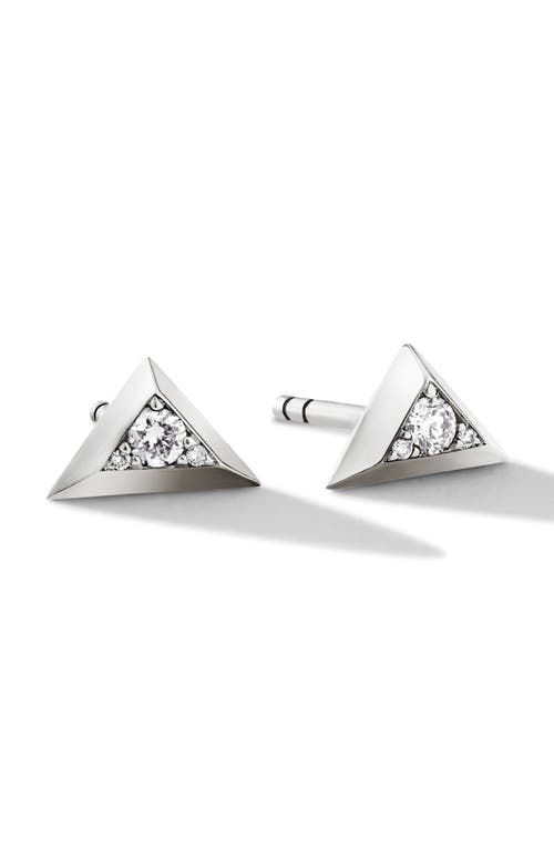 The Apex Diamond Stud Earrings in Silver