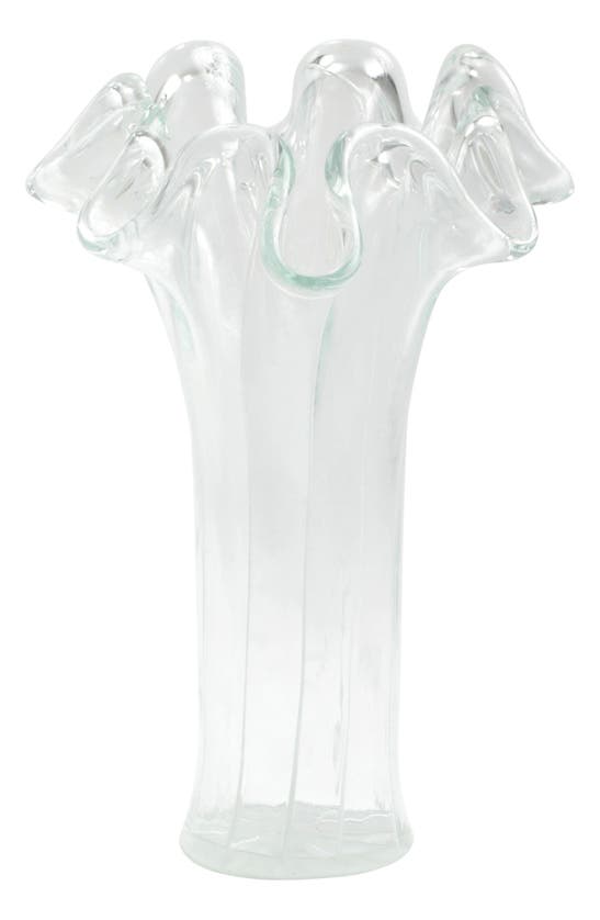 Vietri Onda Tall Glass Vase In Clear