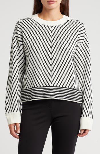 Bobeau Stripe Crewneck Sweater Nordstromrack