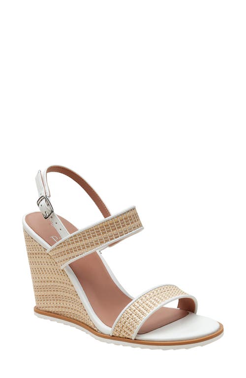 Edith Wedge Sandal in Natural/Eggshell