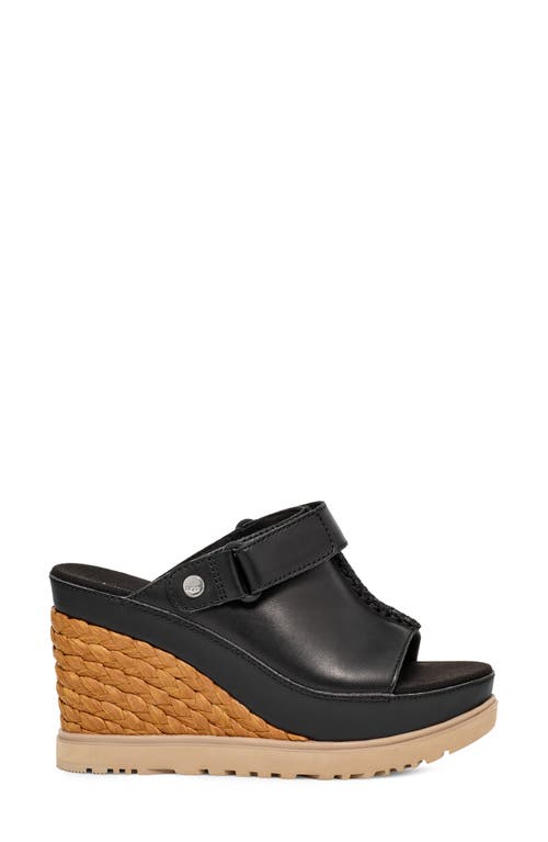 Ugg Abbot Wedge Slingback Sandal In Black