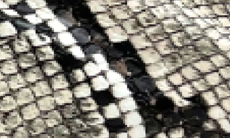 Yosi Samra Naomi Ruched Sandal In Snake Print In Natural Snake