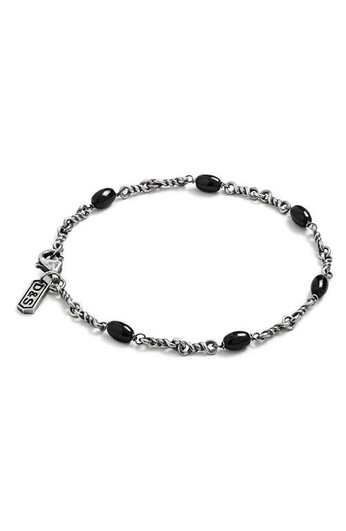 Men's Twisted Cable Chain Bracelet in Black