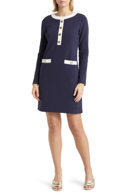 Lilly Pulitzer Kennedy Long Sleeve Dress True Navy at Nordstrom,