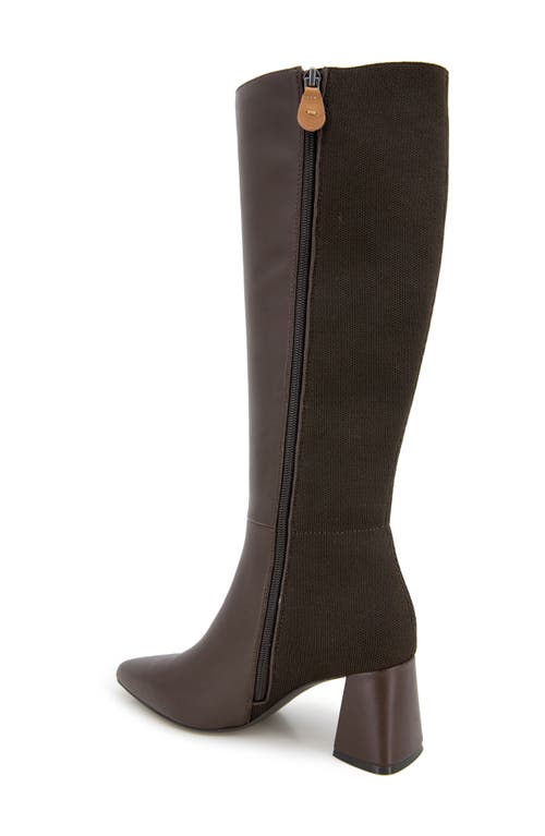 Shop Gentle Souls By Kenneth Cole Dionne Pointed Toe Knee High Boot In Chocolate Leather