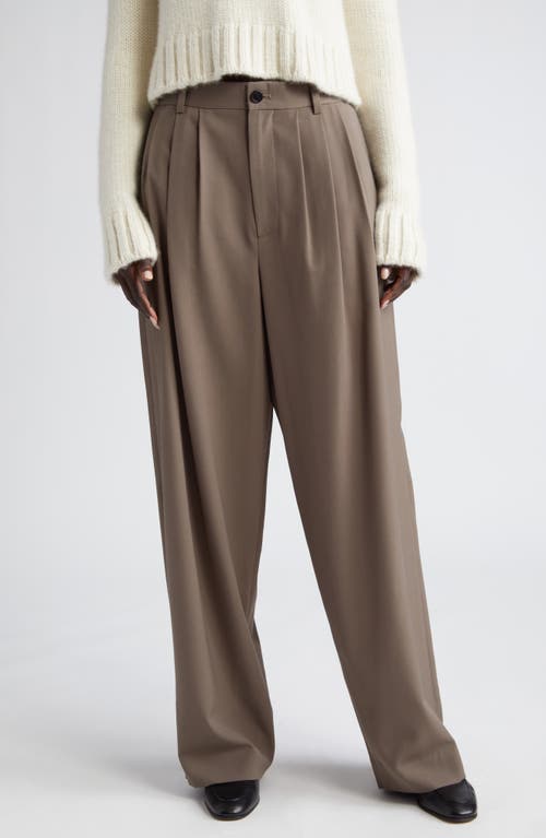 The Row Rufos Pleated Pants in Taupe at Nordstrom, Size 12