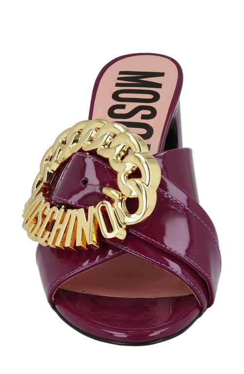 Shop Moschino Logo Chain Sandal In Raspberry