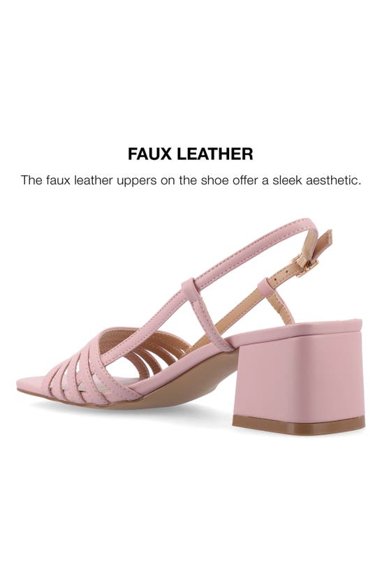 Journee Collection Shayana Block Heel Slingback Sandal In Mauve