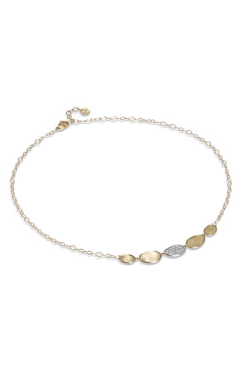 Marco Bicego Lunaria Frontal Necklace In Yellow Gold