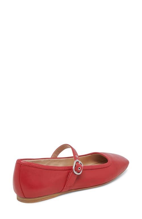 Shop Dolce Vita Rodni Mary Jane Flat In Red Leather