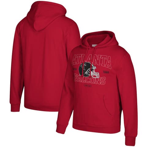 Men's Mitchell & Ness Red Atlanta Falcons Classic Helmet Pullover Hoodie