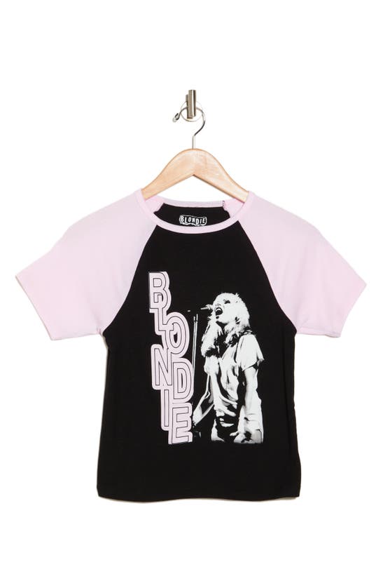 Philcos Blondie Singing Graphic T-shirt In Black/ Pink