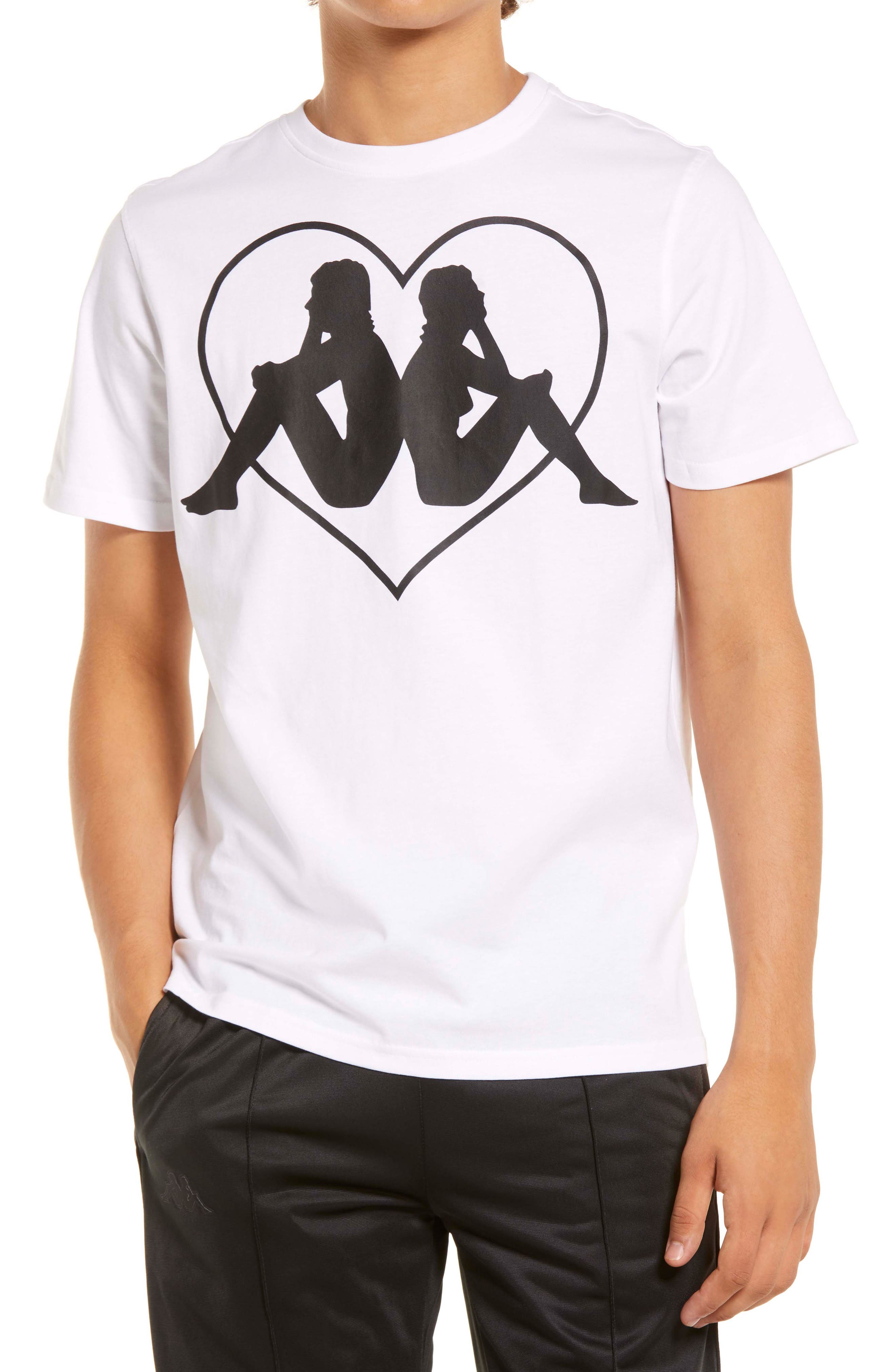 Kappa Authentic Zielona Graphic Tee in Bright White-Black Smoke at Nordstrom, Size X-Large