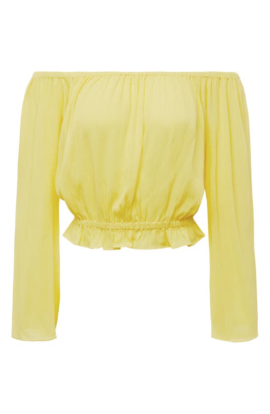 Shop L Agence L'agence Callan Off The Shoulder Top In Light Maize