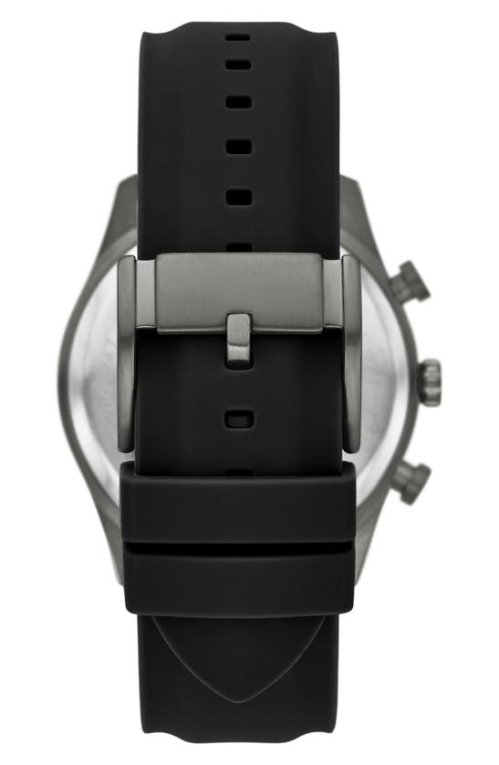 Fossil Sullivan Three-hand Quartz Silicone Strap Watch, 44mm In Smoke