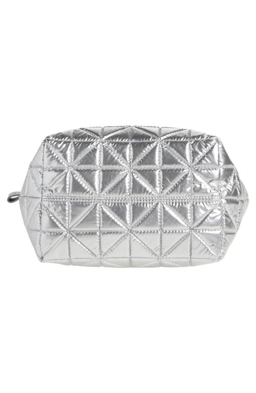 Veecollective Mini Vee Tote Bag In Chrome Metallic