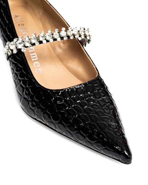Allegra James Antonella Kitten Heel Pump In Black