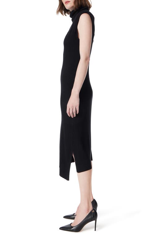 Do By Dee Ocleppo Asymmetric Hem Sweater Dress In Black